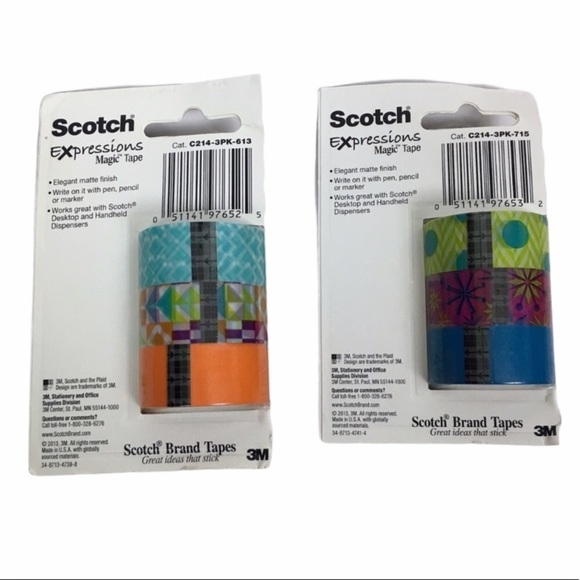 SCOTCH Expressions Magic Tape Washi Matte Write On Planner Accessories Journal - Picture 4 of 6